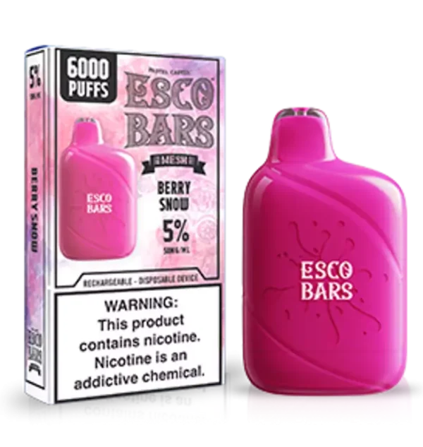 Esco Bars 5 6000 Puff Berry Snow Disposable