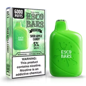 Esco Bars 5 6000 Puff Sour Candy Apple Disposable
