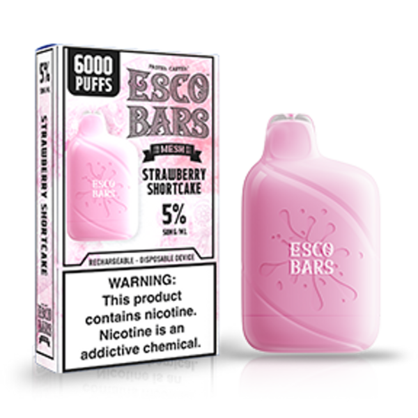Esco Bars 5 6000 Puff Strawberry Shortcake Disposable